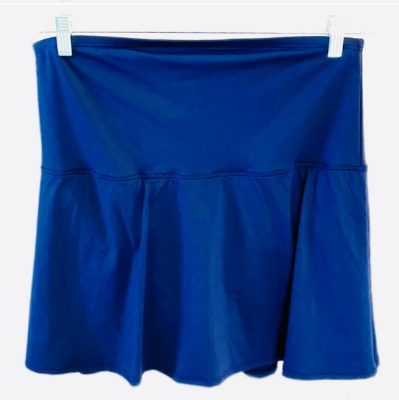 NWT LANDS END Womens 16W Blue Mini Swim Skirt - Picture 1 of 7